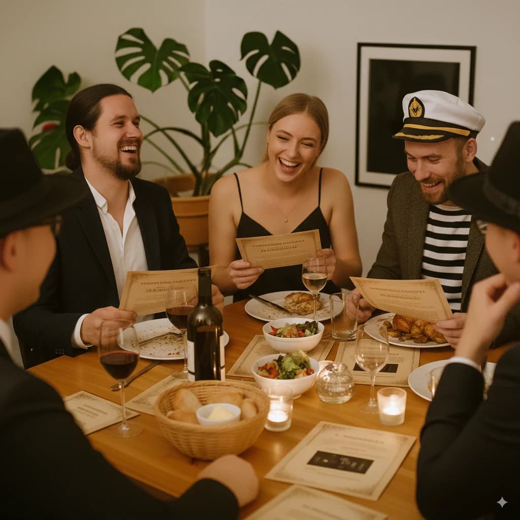 Crime & Dine .io - Geselliger Krimidinner Abend mit Freunden