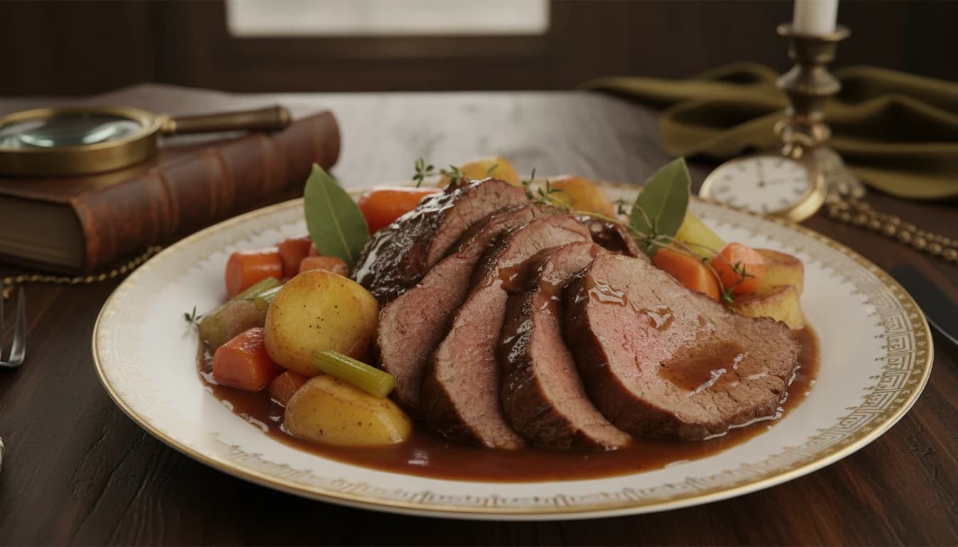 Juicy Pot Roast with colorful root vegetables