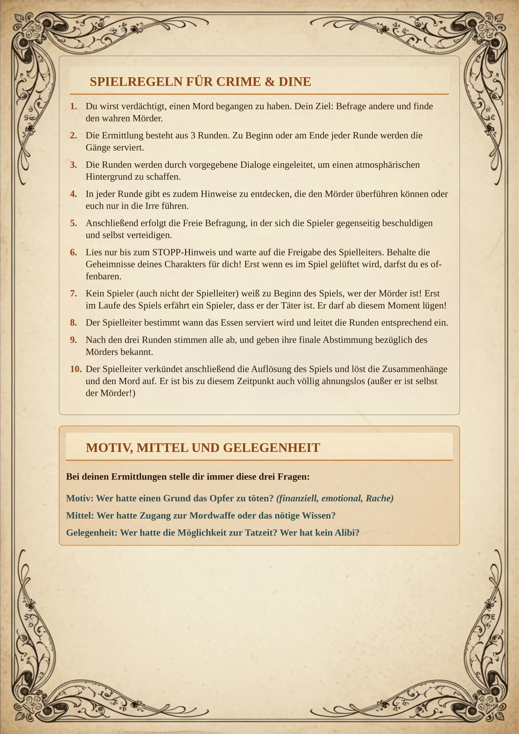 PDF Spielerhandbuch mit Regeln und Ablauf