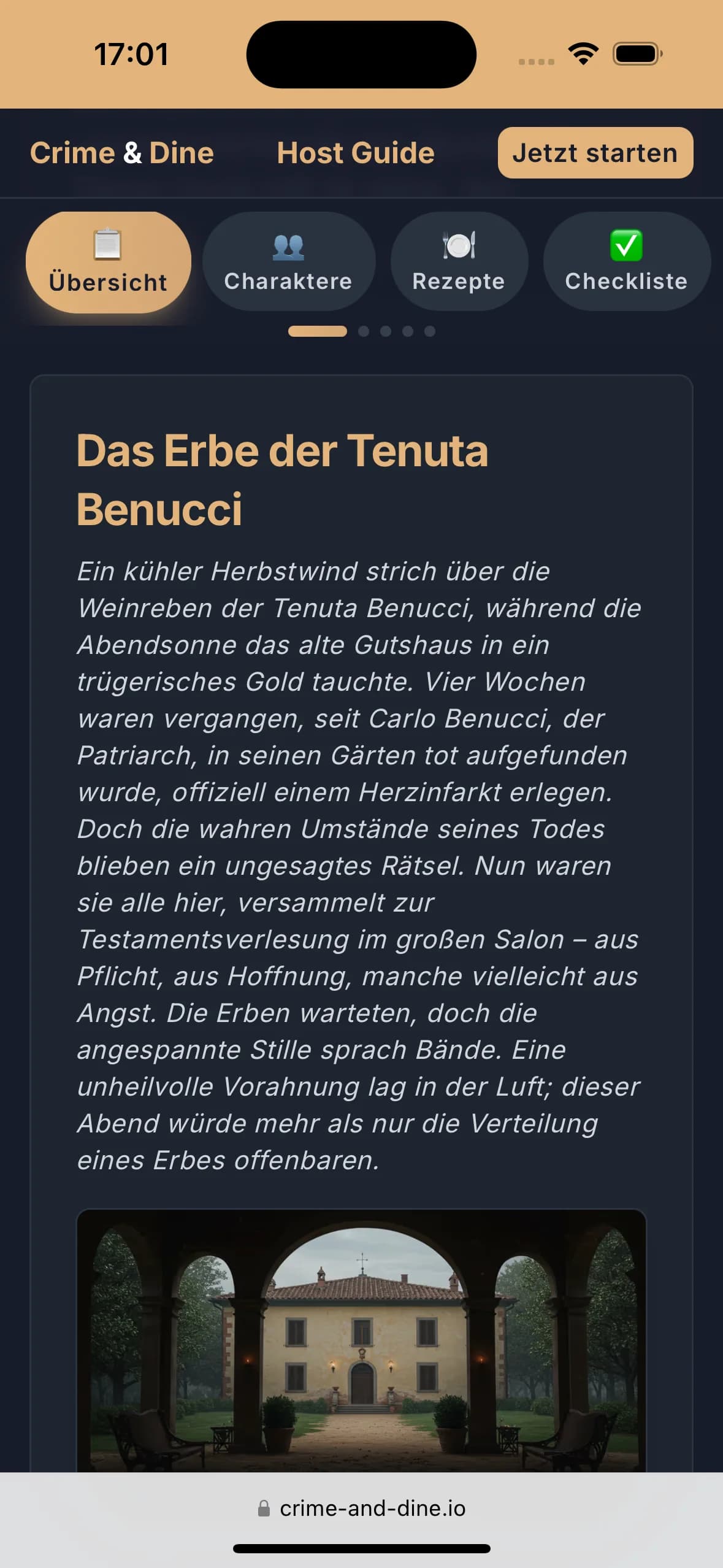 WebApp Charakterbogen auf dem Smartphone