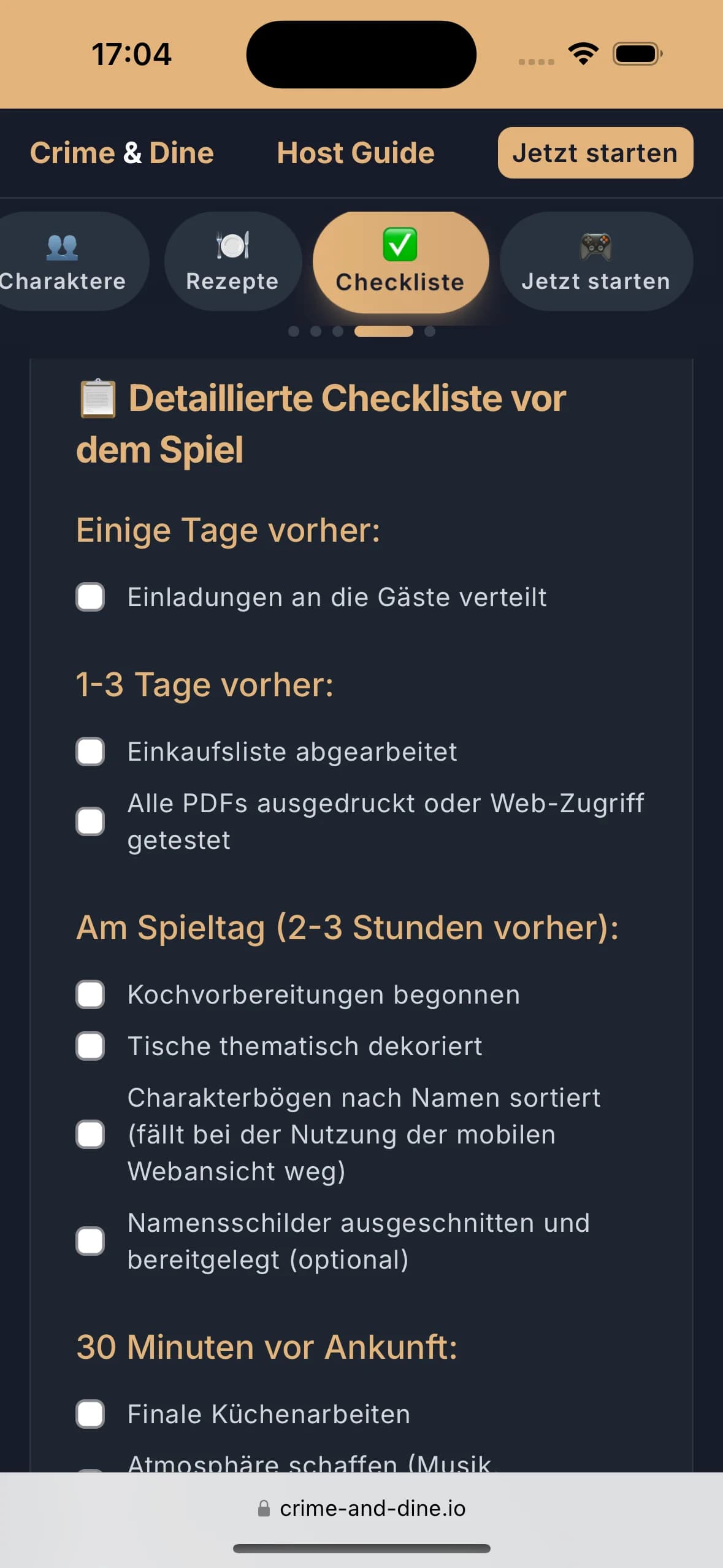 WebApp Hinweise und Geheimnisse